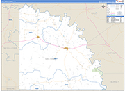 San Saba County Wall Map Basic Style